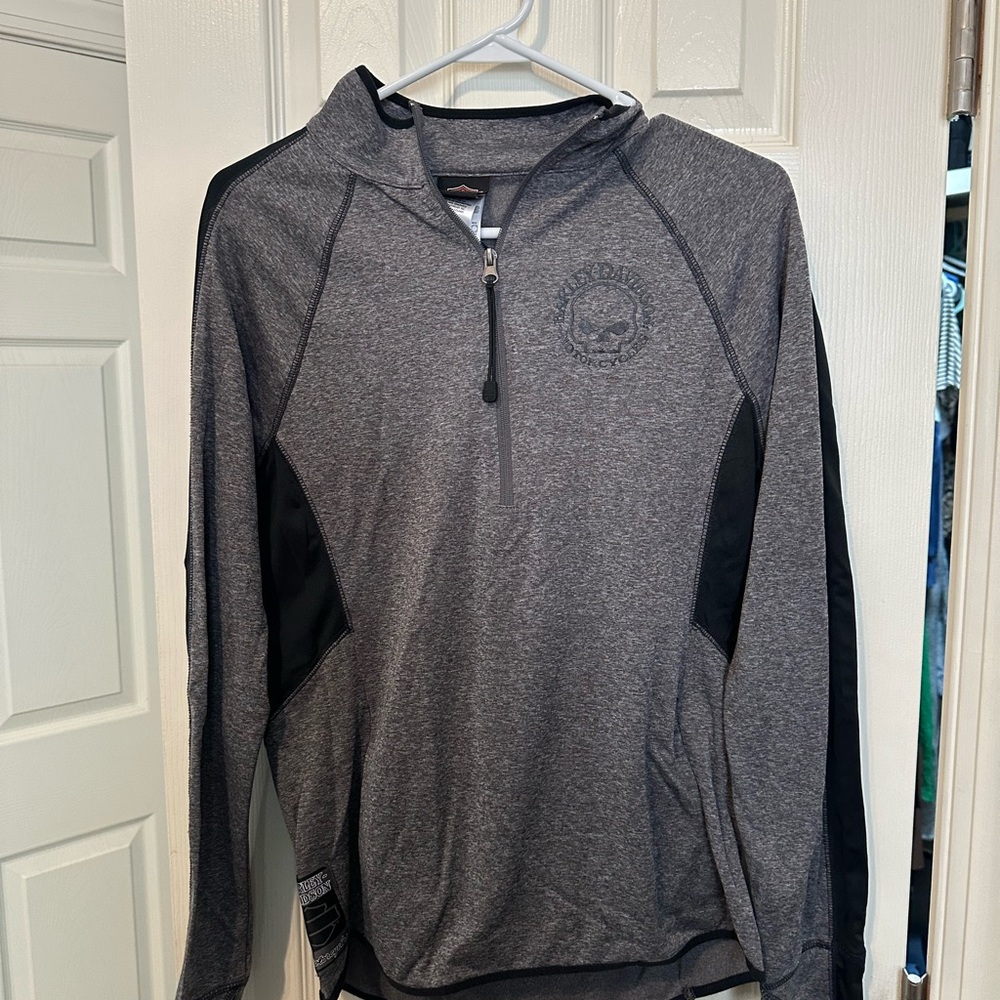 Harley-Davidson Gray and Black Pullover
